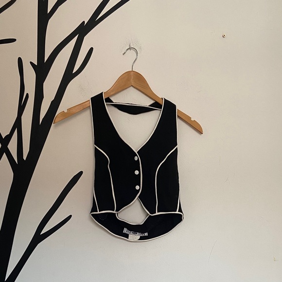 310 For Shox Tops - Vintage 90’s halter snap front crop top by 310 For Shox